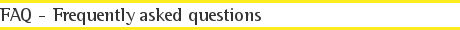 FAQ - Frequently asked questions