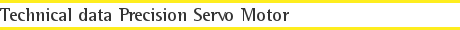 Technical data Precision Servo Motor