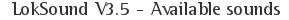 LokSound V3.5 - Available sounds