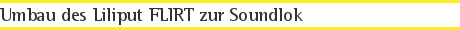 Umbau des Liliput FLIRT zur Soundlok
