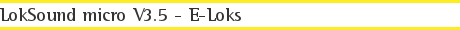 LokSound micro V3.5 - E-Loks
