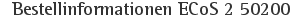 Bestellinformationen ECoS 2 50200