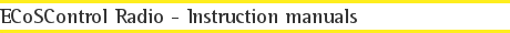 ECoSControl Radio - Instruction manuals
