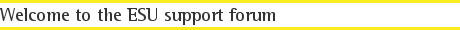 Welcome to the ESU support forum