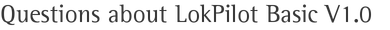 Questions about LokPilot Basic V1.0