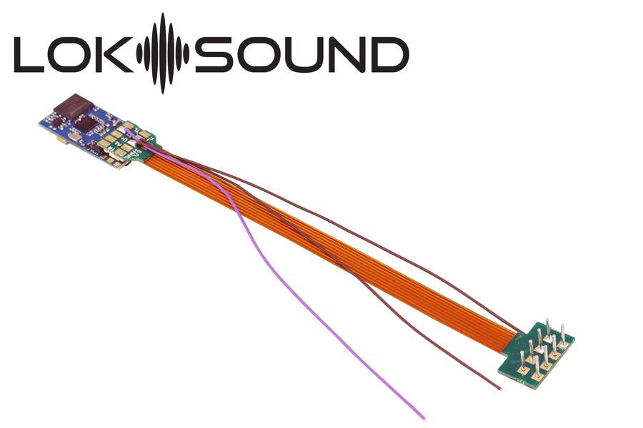 ESU 58813-LokSound 5 micro DCC/MM/SX/M4 "decodificador en vacío" con ruidos. puntas individuales 